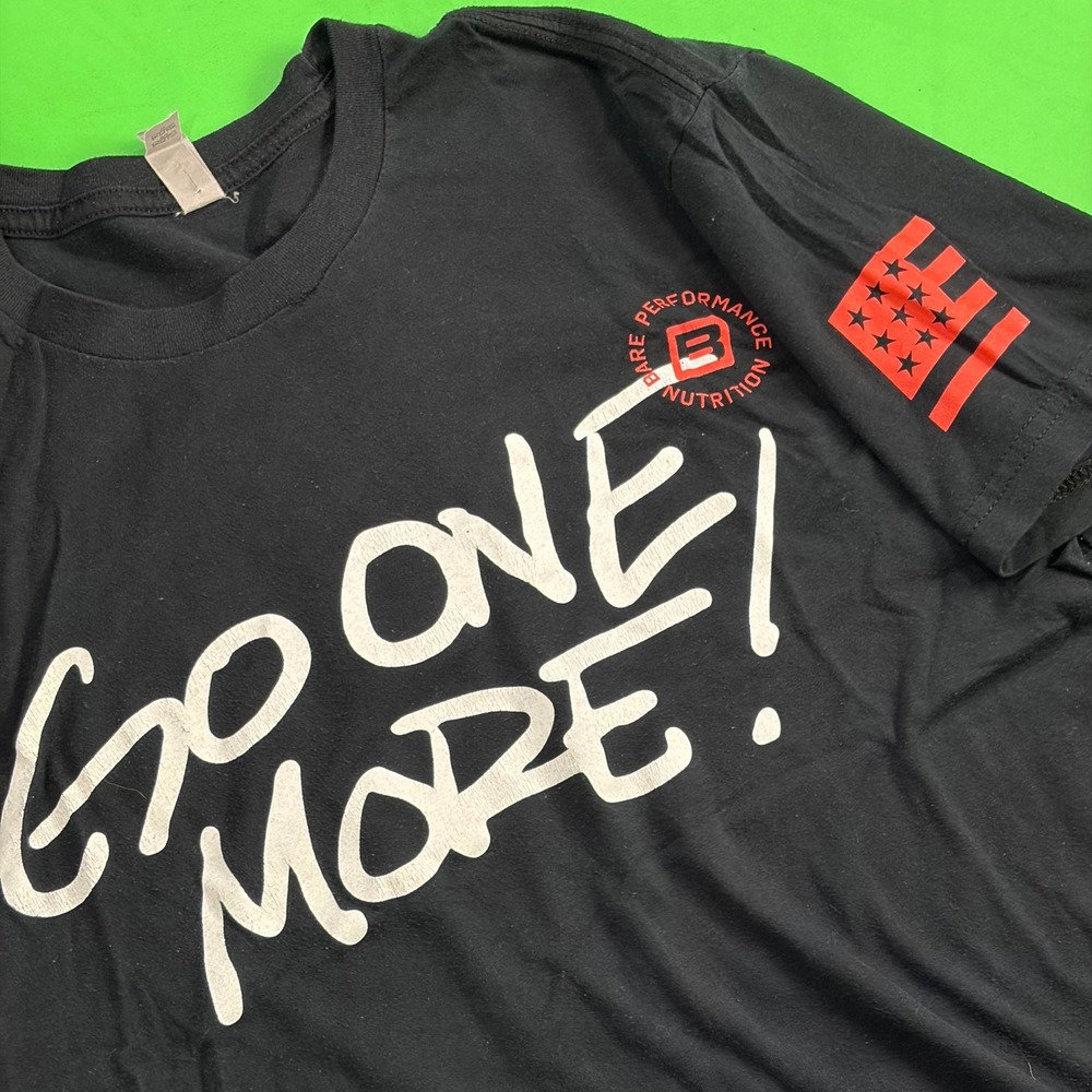 Bare Performance Nutrition T-Shirt Mens M Black BPN Go One More Nick Bare Promo